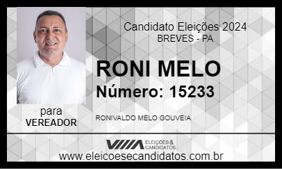 Candidato RONI MELO 2024 - BREVES - Eleições