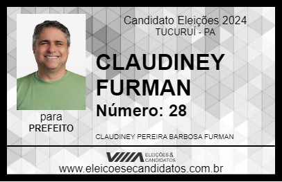 Candidato CLAUDINEY FURMAN 2024 - TUCURUÍ - Eleições