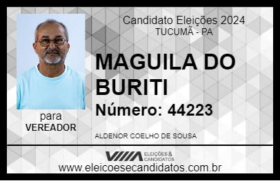 Candidato MAGUILA DO BURITI 2024 - TUCUMÃ - Eleições