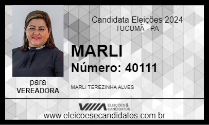 Candidato MARLI 2024 - TUCUMÃ - Eleições