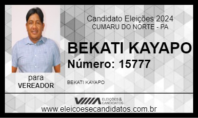 Candidato BEKATI KAYAPO 2024 - CUMARU DO NORTE - Eleições