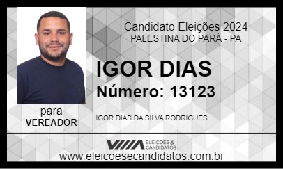 Candidato IGOR DIAS 2024 - PALESTINA DO PARÁ - Eleições