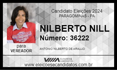 Candidato NILBERTO NILL 2024 - PARAGOMINAS - Eleições