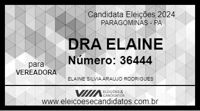 Candidato DRA ELAINE 2024 - PARAGOMINAS - Eleições