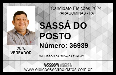 Candidato SASSÁ DO POSTO 2024 - PARAGOMINAS - Eleições