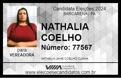 Candidato NATHALIA COELHO 2024 - BARCARENA - Eleições