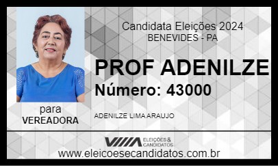 Candidato PROF ADENILZE 2024 - BENEVIDES - Eleições