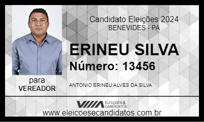 Candidato ERINEU SILVA 2024 - BENEVIDES - Eleições