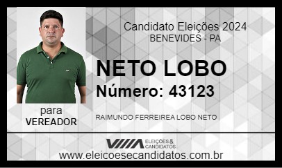 Candidato NETO LOBO 2024 - BENEVIDES - Eleições