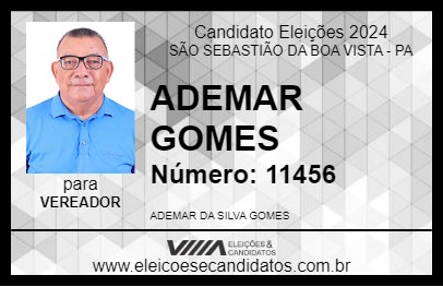 Candidato ADEMAR GOMES 2024 - SÃO SEBASTIÃO DA BOA VISTA - Eleições