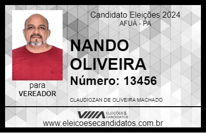 Candidato NANDO OLIVEIRA 2024 - AFUÁ - Eleições