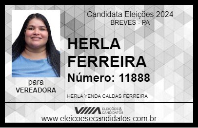 Candidato HERLA FERREIRA 2024 - BREVES - Eleições