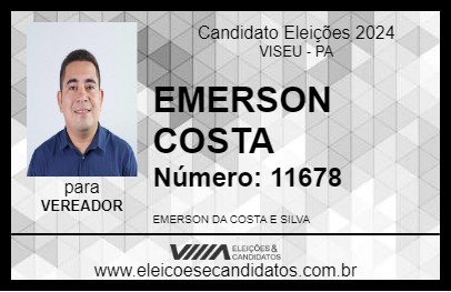 Candidato EMERSON COSTA 2024 - VISEU - Eleições