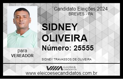 Candidato SIDNEY OLIVEIRA 2024 - BREVES - Eleições