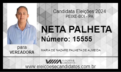 Candidato NETA PALHETA 2024 - PEIXE-BOI - Eleições