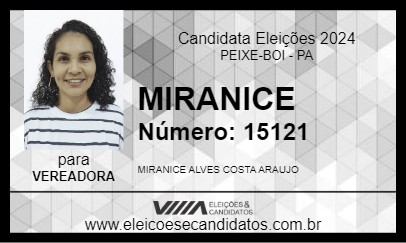 Candidato MIRANICE 2024 - PEIXE-BOI - Eleições