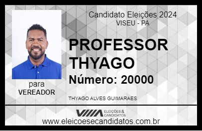 Candidato PROFESSOR THYAGO 2024 - VISEU - Eleições