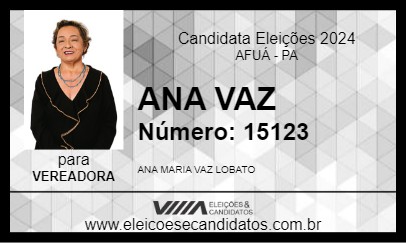 Candidato ANA VAZ 2024 - AFUÁ - Eleições