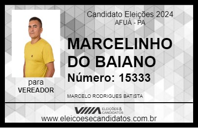 Candidato MARCELINHO DO BAIANO 2024 - AFUÁ - Eleições