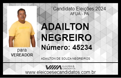 Candidato ADAILTON NEGREIRO 2024 - AFUÁ - Eleições