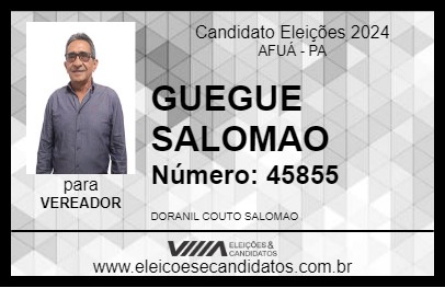 Candidato GUEGUE SALOMAO 2024 - AFUÁ - Eleições