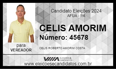 Candidato CELIS AMORIM 2024 - AFUÁ - Eleições