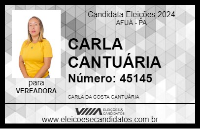 Candidato CARLA CANTUÁRIA 2024 - AFUÁ - Eleições