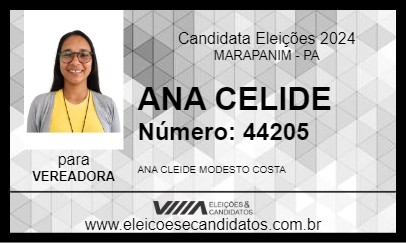 Candidato ANA CLEIDE 2024 - MARAPANIM - Eleições