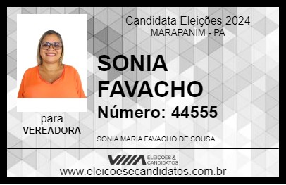 Candidato SONIA FAVACHO 2024 - MARAPANIM - Eleições