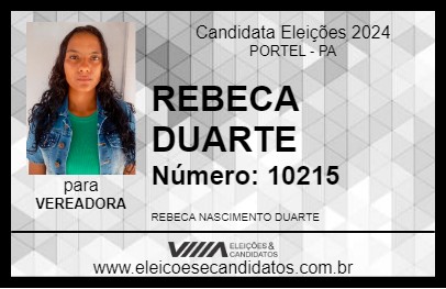 Candidato REBECA DUARTE 2024 - PORTEL - Eleições