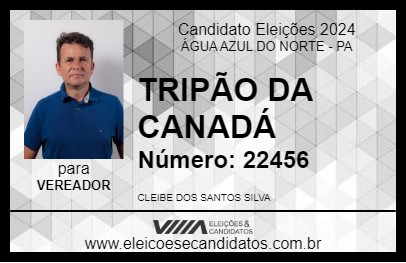 Candidato TRIPÃO DA CANADÁ 2024 - ÁGUA AZUL DO NORTE - Eleições