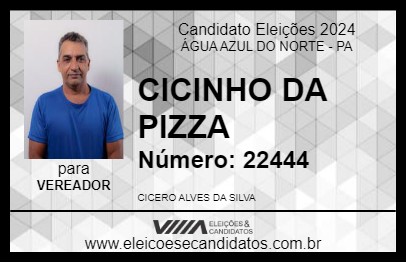 Candidato CICINHO DA PIZZA 2024 - ÁGUA AZUL DO NORTE - Eleições