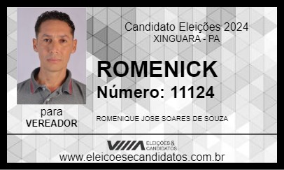 Candidato ROMENICK 2024 - XINGUARA - Eleições