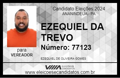 Candidato EZEQUIEL DA TREVO 2024 - ANANINDEUA - Eleições