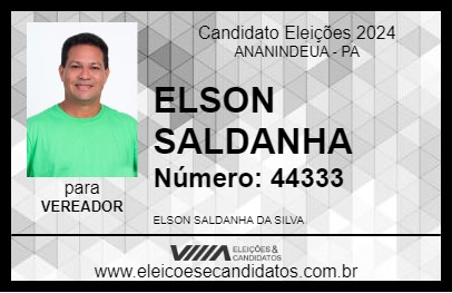 Candidato ELSON SALDANHA 2024 - ANANINDEUA - Eleições