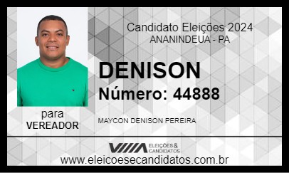 Candidato DENISON 2024 - ANANINDEUA - Eleições