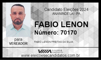 Candidato FABIO LENON 2024 - ANANINDEUA - Eleições