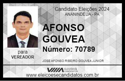 Candidato AFONSO GOUVEA 2024 - ANANINDEUA - Eleições