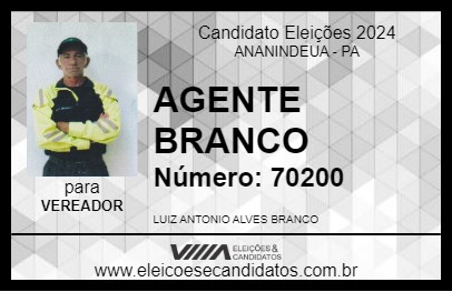 Candidato AGENTE BRANCO 2024 - ANANINDEUA - Eleições