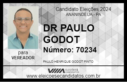 Candidato DR PAULO GODOT 2024 - ANANINDEUA - Eleições