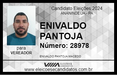 Candidato ENIVALDO PANTOJA 2024 - ANANINDEUA - Eleições