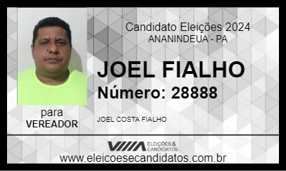 Candidato JOEL FIALHO 2024 - ANANINDEUA - Eleições