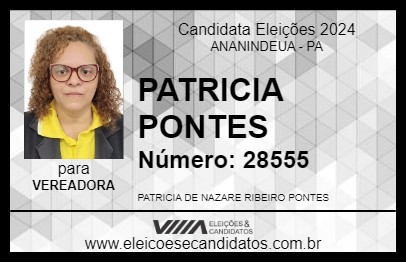 Candidato PATRICIA PONTES 2024 - ANANINDEUA - Eleições