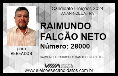 Candidato RAIMUNDO FALCÃO NETO 2024 - ANANINDEUA - Eleições