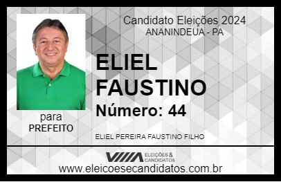 Candidato ELIEL FAUSTINO 2024 - ANANINDEUA - Eleições