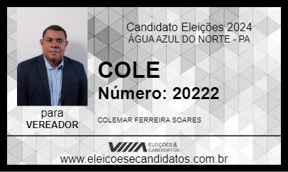 Candidato COLE 2024 - ÁGUA AZUL DO NORTE - Eleições