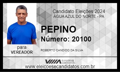 Candidato PEPINO 2024 - ÁGUA AZUL DO NORTE - Eleições