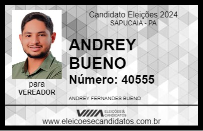 Candidato ANDREY BUENO 2024 - SAPUCAIA - Eleições