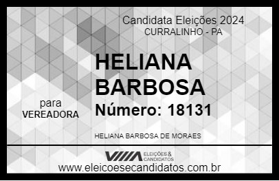 Candidato HELIANA BARBOSA 2024 - CURRALINHO - Eleições