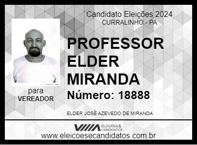 Candidato PROFESSOR ELDER MIRANDA 2024 - CURRALINHO - Eleições